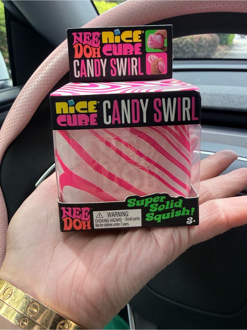 NEEDOH NICE CUBE CANDY SWIRL CANDY CANE RARE CHRISTMAS SQUISHY FUN NEW 🎅🎄